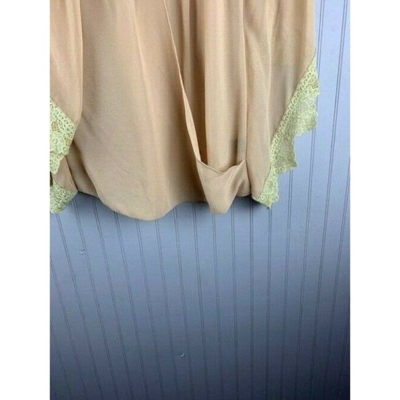 Bellatrix Size XS Womens Top Tan Dolman Sleeve Cross Over Front Lace Sco… - Picture 4 of 7